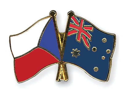 Fahnen Pins Tschechische-Republik Australien