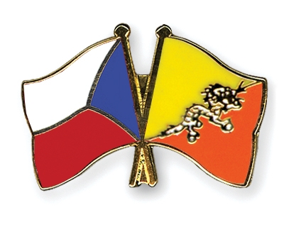 Fahnen Pins Tschechische-Republik Bhutan