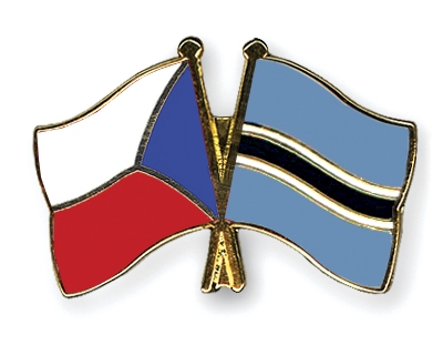Fahnen Pins Tschechische-Republik Botsuana