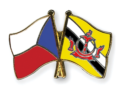 Fahnen Pins Tschechische-Republik Brunei-Darussalam