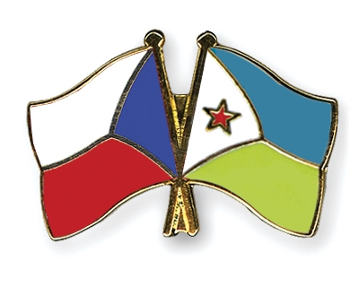 Fahnen Pins Tschechische-Republik Dschibuti