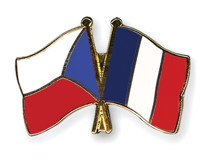 Fahnen Pins Tschechische-Republik Frankreich