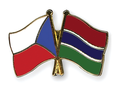 Fahnen Pins Tschechische-Republik Gambia