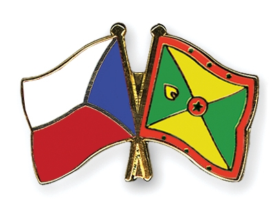 Fahnen Pins Tschechische-Republik Grenada