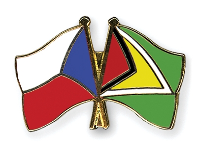 Fahnen Pins Tschechische-Republik Guyana