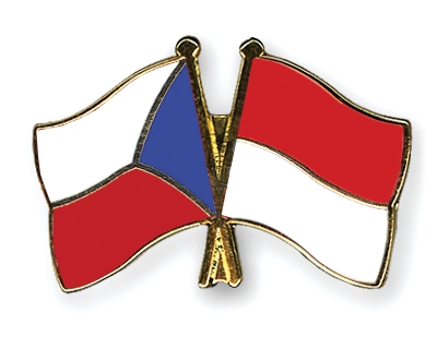Fahnen Pins Tschechische-Republik Indonesien