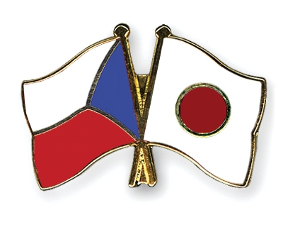 Fahnen Pins Tschechische-Republik Japan
