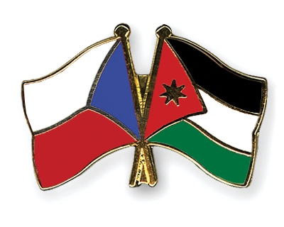 Fahnen Pins Tschechische-Republik Jordanien