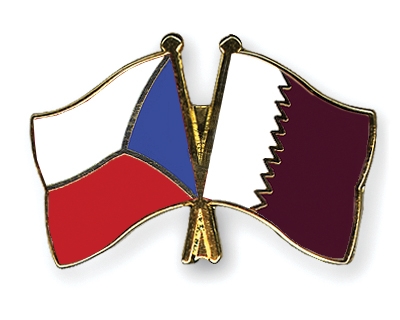 Fahnen Pins Tschechische-Republik Katar