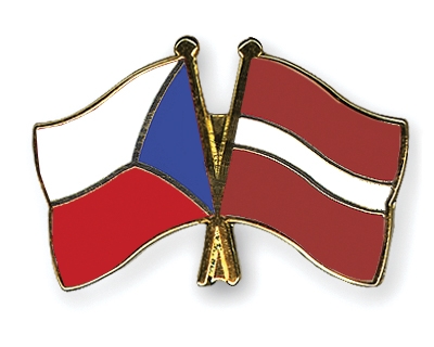 Fahnen Pins Tschechische-Republik Lettland