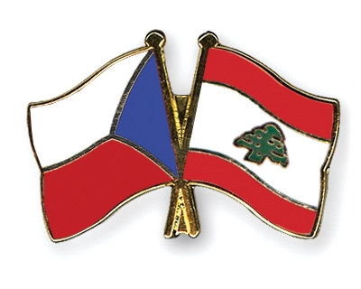 Fahnen Pins Tschechische-Republik Libanon
