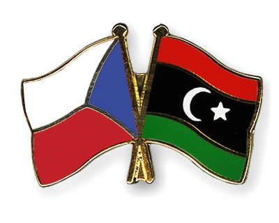 Fahnen Pins Tschechische-Republik Libyen