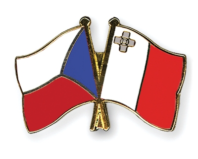 Fahnen Pins Tschechische-Republik Malta