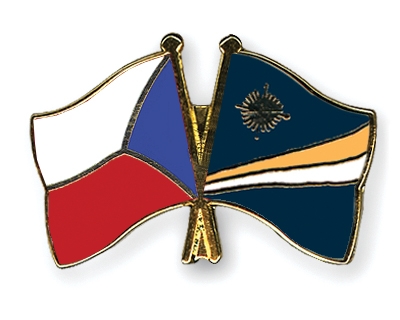 Fahnen Pins Tschechische-Republik Marshallinseln