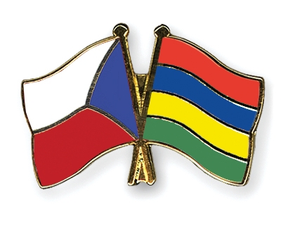 Fahnen Pins Tschechische-Republik Mauritius