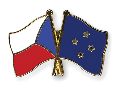 Fahnen Pins Tschechische-Republik Mikronesien