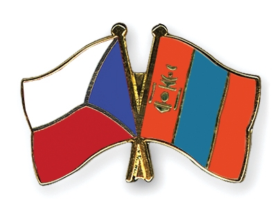 Fahnen Pins Tschechische-Republik Mongolei