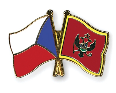 Fahnen Pins Tschechische-Republik Montenegro
