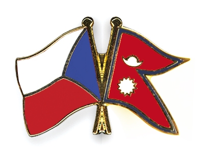 Fahnen Pins Tschechische-Republik Nepal