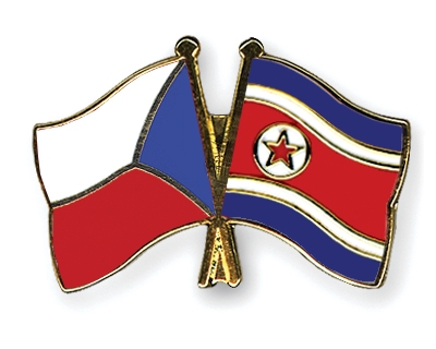 Fahnen Pins Tschechische-Republik Nordkorea