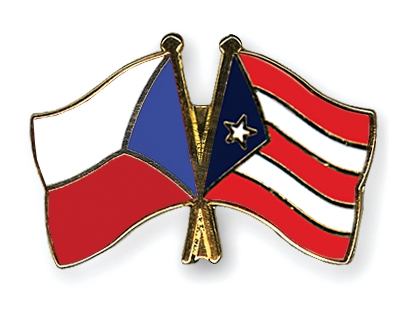 Fahnen Pins Tschechische-Republik Puerto-Rico