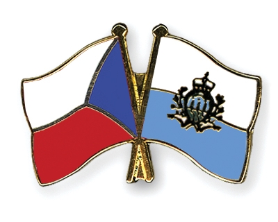 Fahnen Pins Tschechische-Republik San-Marino