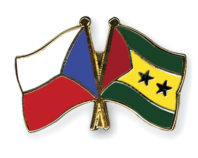 Fahnen Pins Tschechische-Republik Sao-Tome-und-Principe