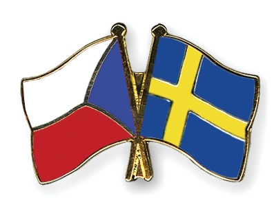 Fahnen Pins Tschechische-Republik Schweden
