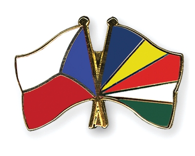 Fahnen Pins Tschechische-Republik Seychellen