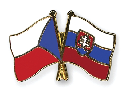 Fahnen Pins Tschechische-Republik Slowakei