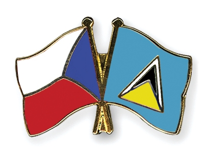 Fahnen Pins Tschechische-Republik St-Lucia