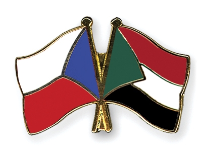 Fahnen Pins Tschechische-Republik Sudan