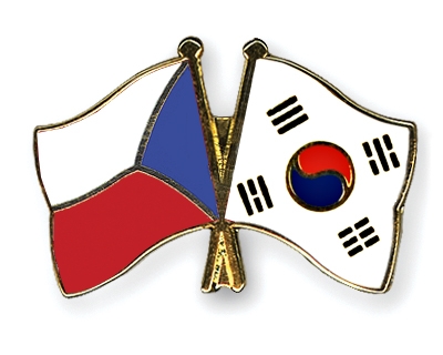 Fahnen Pins Tschechische-Republik Sdkorea