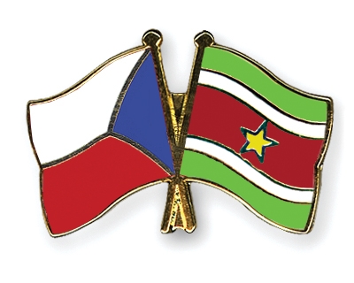 Fahnen Pins Tschechische-Republik Surinam