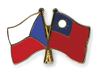Fahnen Pins Tschechische-Republik Taiwan