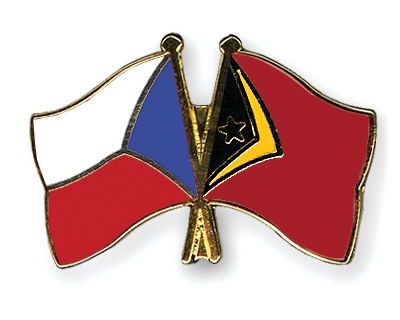 Fahnen Pins Tschechische-Republik Timor-Leste