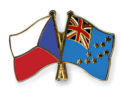 Fahnen Pins Tschechische-Republik Tuvalu