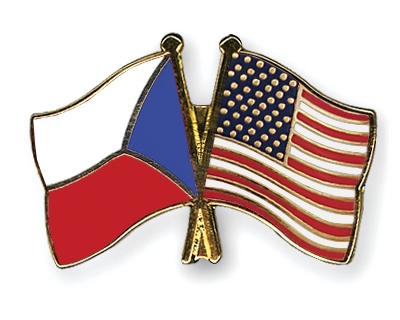Fahnen Pins Tschechische-Republik USA
