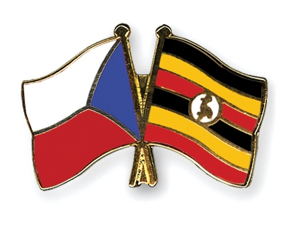 Fahnen Pins Tschechische-Republik Uganda