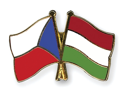 Fahnen Pins Tschechische-Republik Ungarn