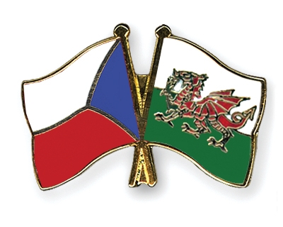 Fahnen Pins Tschechische-Republik Wales