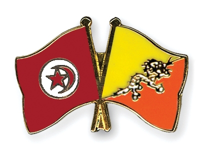 Fahnen Pins Tunesien Bhutan
