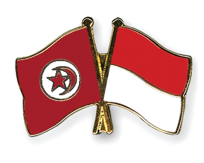 Fahnen Pins Tunesien Indonesien