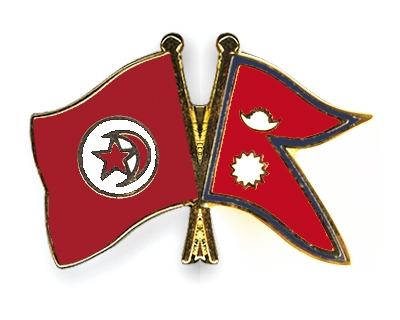 Fahnen Pins Tunesien Nepal