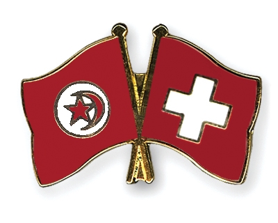 Fahnen Pins Tunesien Schweiz