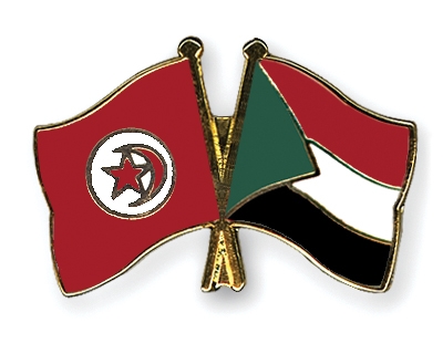 Fahnen Pins Tunesien Sudan