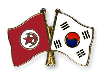 Fahnen Pins Tunesien Sdkorea