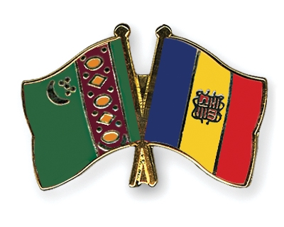 Fahnen Pins Turkmenistan Andorra