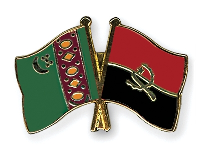 Fahnen Pins Turkmenistan Angola