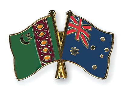 Fahnen Pins Turkmenistan Australien